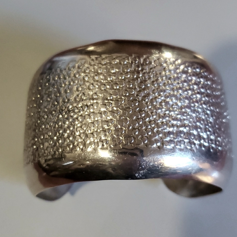 Sterling Silver Bracelet Wide Cuff Vintage